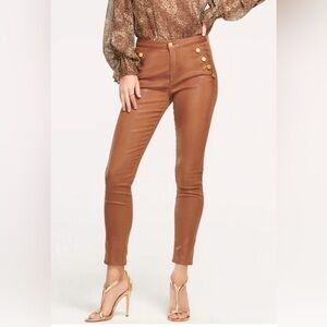 Ramy Brook Coated Helena Skinny Pants in Copper